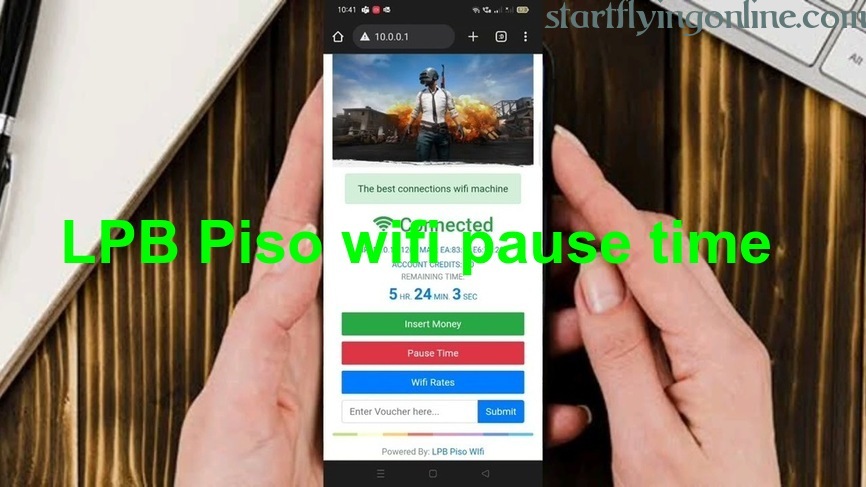 What is the 10.0.0.1 Piso WiFi Pause Time